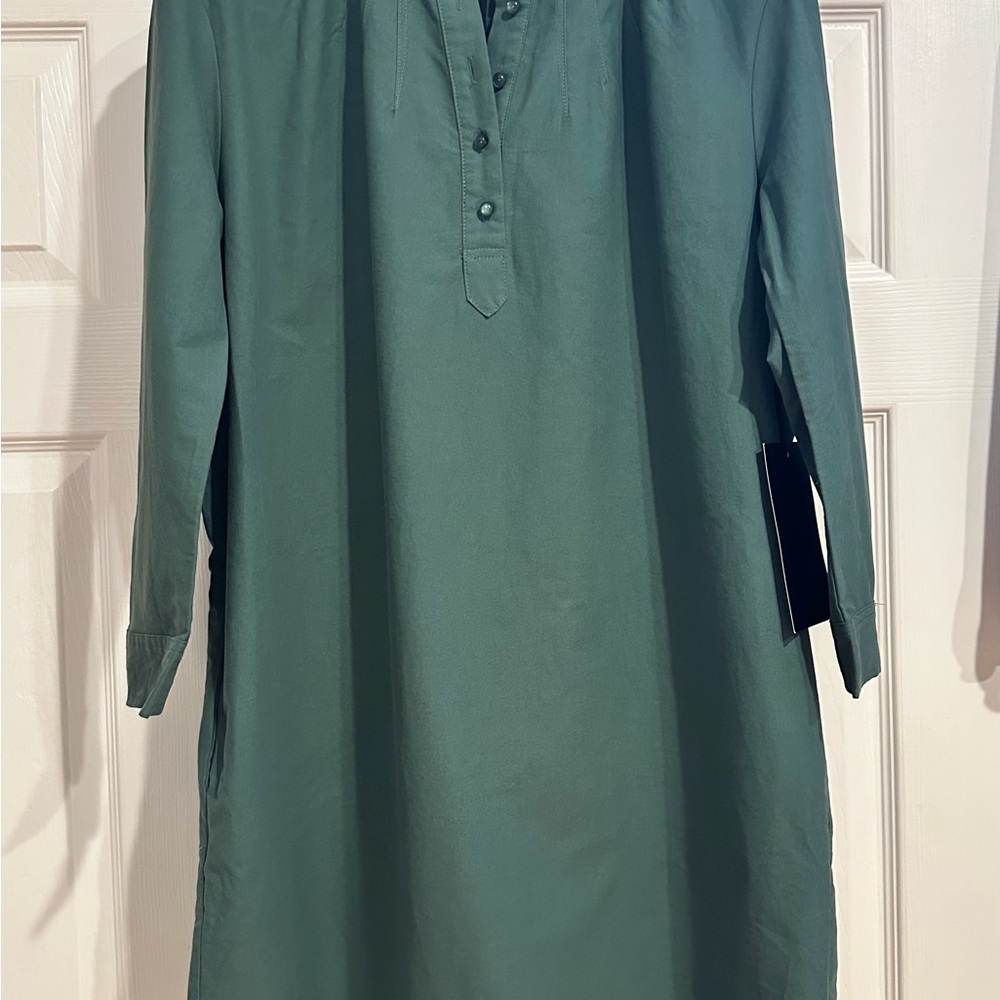 Pomander Place Sage Green Long Sleeve Tunic Dress